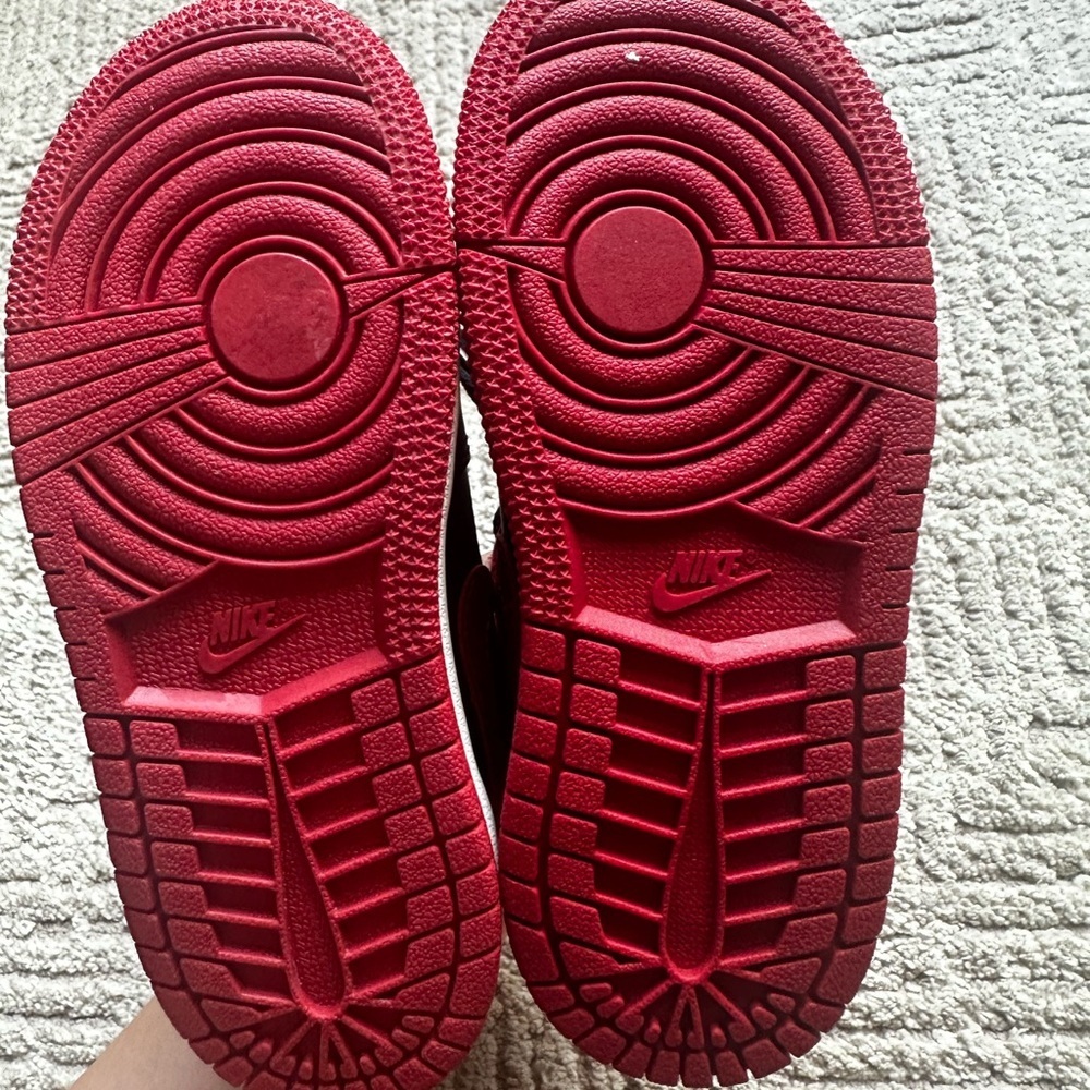 Nike Air Jordan Kids Black & Red High-Top Sneakers - Picture 9 of 16
